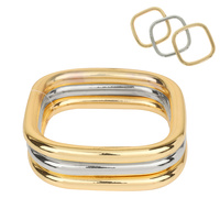 3PC MULTI STACK SQUARE BANGLE BRACELET SET