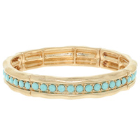 HAMMERED CHANNEL-SET BRACELET