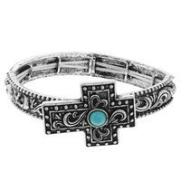 WESTERN TURQUOISE CROSS BRACELET