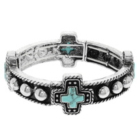 WESTERN TURQUOISE CROSS BRACELET