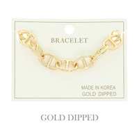 GOLD PLATED CHAIN LINK BRACELET