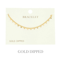 GOLD PLATED DISC CHAIN LINK BRACELET
