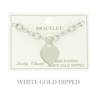 GOLD PLATED HEART CHARM BRACELET