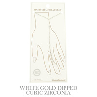 GOLD PLATED CZ ROPE CHAIN HAND BRACELET