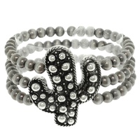 WESTERN BUBBLE CACTUS BEAD BRACELET