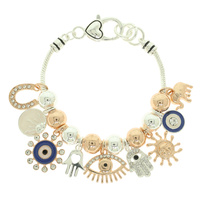MULTICHARM EVIL EYE BRACELET