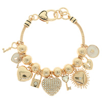 KEY AND LOCK CHARM BRACELET