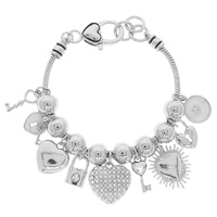 KEY AND LOCK CHARM BRACELET