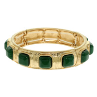 COLORED STONE STRETCH BRACELET