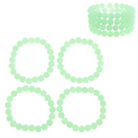 MARBLED BEAD STRETCH BRACELET SET