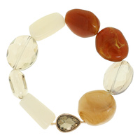 MULTICOLOR MIXED BEAD STRETCH BRACELET