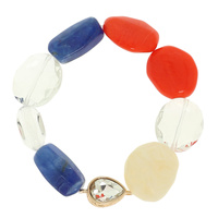 MULTICOLOR MIXED BEAD STRETCH BRACELET