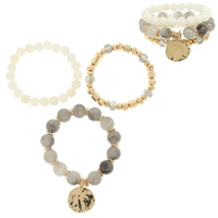 MIXED BEAD STRETCH BRACELET SET