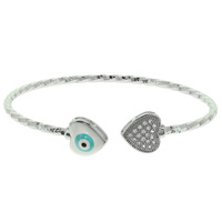 EVIL EYE HEART CUFF BANGLE