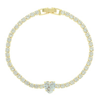 CZ HEART TENNIS BRACELET