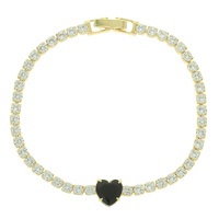 CZ HEART TENNIS BRACELET