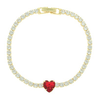 CZ HEART TENNIS BRACELET