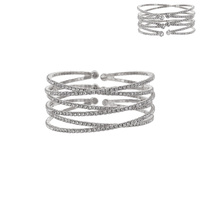 6 LAYER RHINESTONE BRACELET W/GEMS