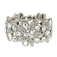 FLORAL STONE STRETCH BRACELET