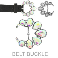WESTERN SQUASH BLOSSOM BELT BUCKLE