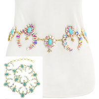 WESTERN SQUASH BLOSSOM CHAIN LINK BELT