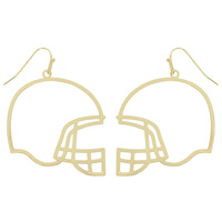 FOOTBALL HELMET METAL EARRING