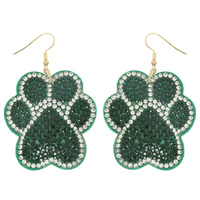 FAUX SUEDE PAW EARRINGS