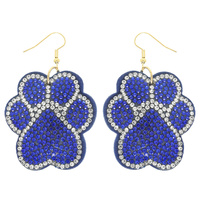 FAUX SUEDE PAW EARRINGS