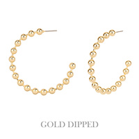 GOLD DIPPED HOOP EARRINGS