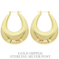 FLASH-PLATED HOOP EARRINGS