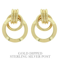FLASH-PLATED DOORKNOCKER EARRINGS