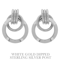 FLASH-PLATED DOORKNOCKER EARRINGS
