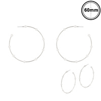 WHITE PEARL HOOP EARRINGS