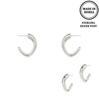SERPENT HUGGIE HOOP POST EARRINGS