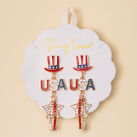 PATRIOTIC USA POST EARRINGS
