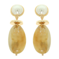 JEWELED OVAL POST DANGLE EARRINGS