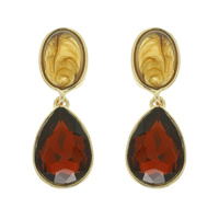 JEWELED TEARDROP DANGLE EARRINGS