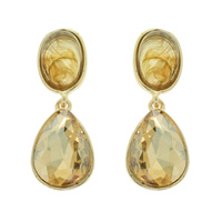 JEWELED TEARDROP DANGLE EARRINGS