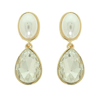 JEWELED TEARDROP DANGLE EARRINGS