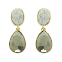 JEWELED TEARDROP DANGLE EARRINGS