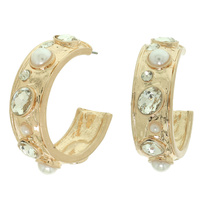 MULTICOLOR CRYSTAL HOOP EARRINGS
