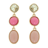 MULTICOLOR CABOCHON DROP EARRINGS