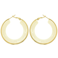 MARBLED RESIN HOOP EARRINGS