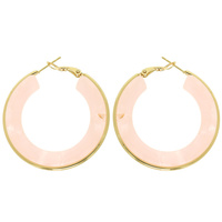 MARBLED RESIN HOOP EARRINGS