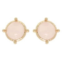 ORBIT CABOCHON STUD EARRINGS