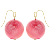 COLORFUL MARBLED BALL DROP EARRINGS