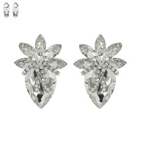 RHINESTONE CLUSTER CLIP EARRING