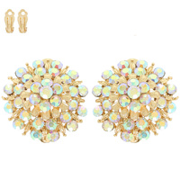 VINTAGE INSPIRED CRYSTAL CLIP-ON EARRINGS