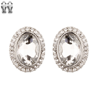 HALO JEWELED CLIP-ON STUD EARRINGS
