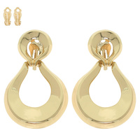 OPEN TEARDROP CLIP ON EARRINGS